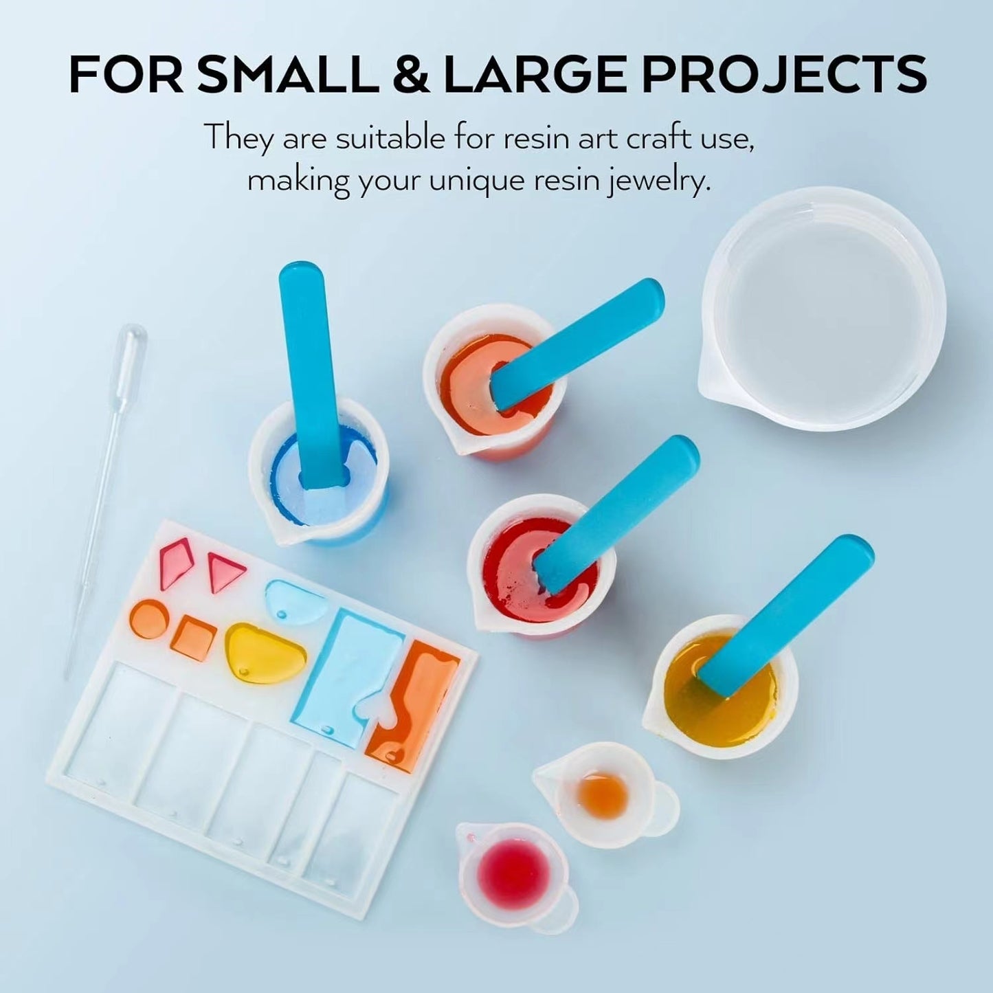 Silicone Resin Measuring Cups Tool Kit