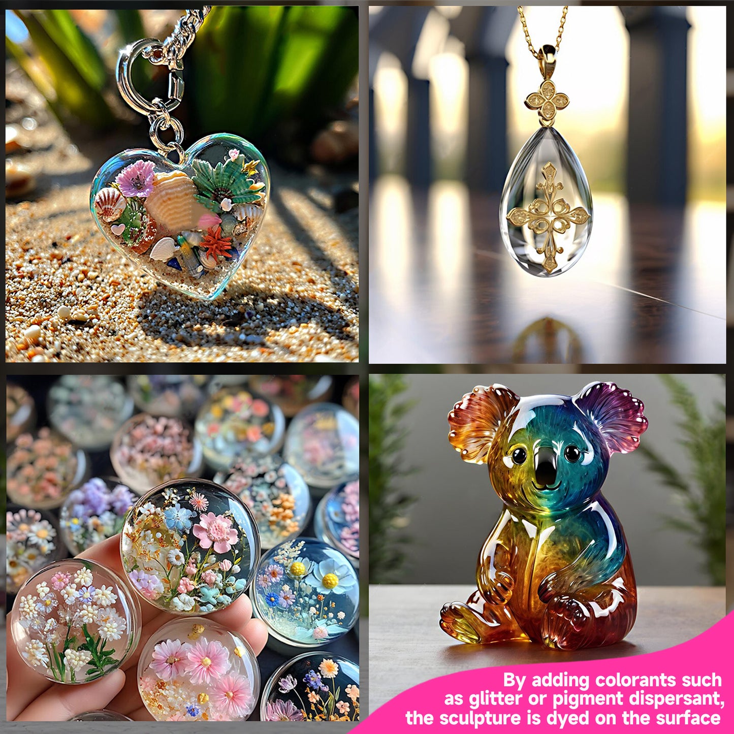 FUNEPOXY Fast Curing Transparent UV Resin - Jewelry Making & Craft Decoration Glue - Hard, Upgraded, Solar Activated Epoxy Resin for DIY Projects