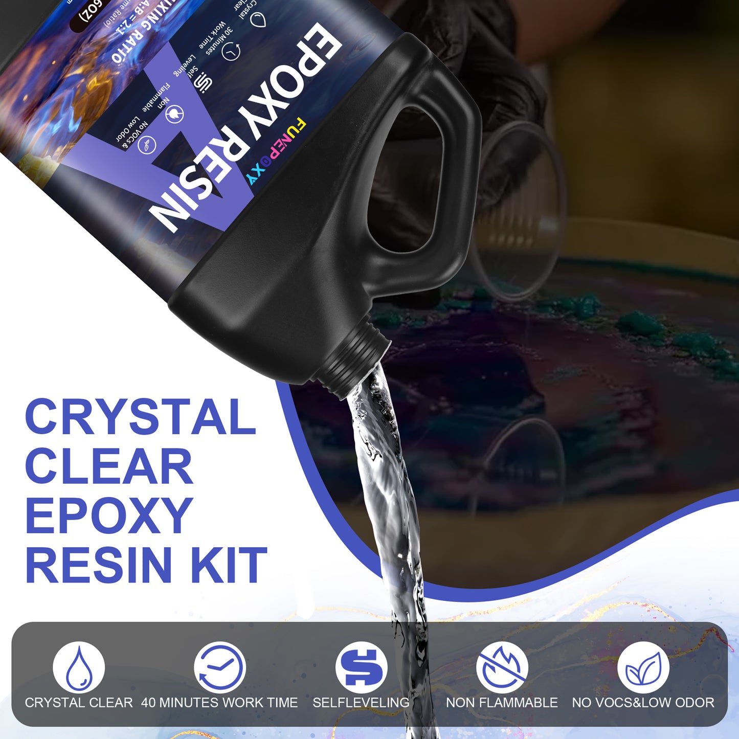 Deep Pour Epoxy Resin- 3 Gallon Kits